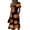 Black, variant on Women's Halloween Dresses Spider Webeb Pumpkin V Neck Funny Midi Dresses Bat Short Sleeve Spooky Dresses, XL