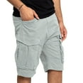 thumbnail image 5 of Wyobmus Mens Twill Cargo Shorts Elastic Waist Hiking Fishing Breathable Work Short Quick Dry Plus Size Cargo Short S-4X Gray, 5 of 6