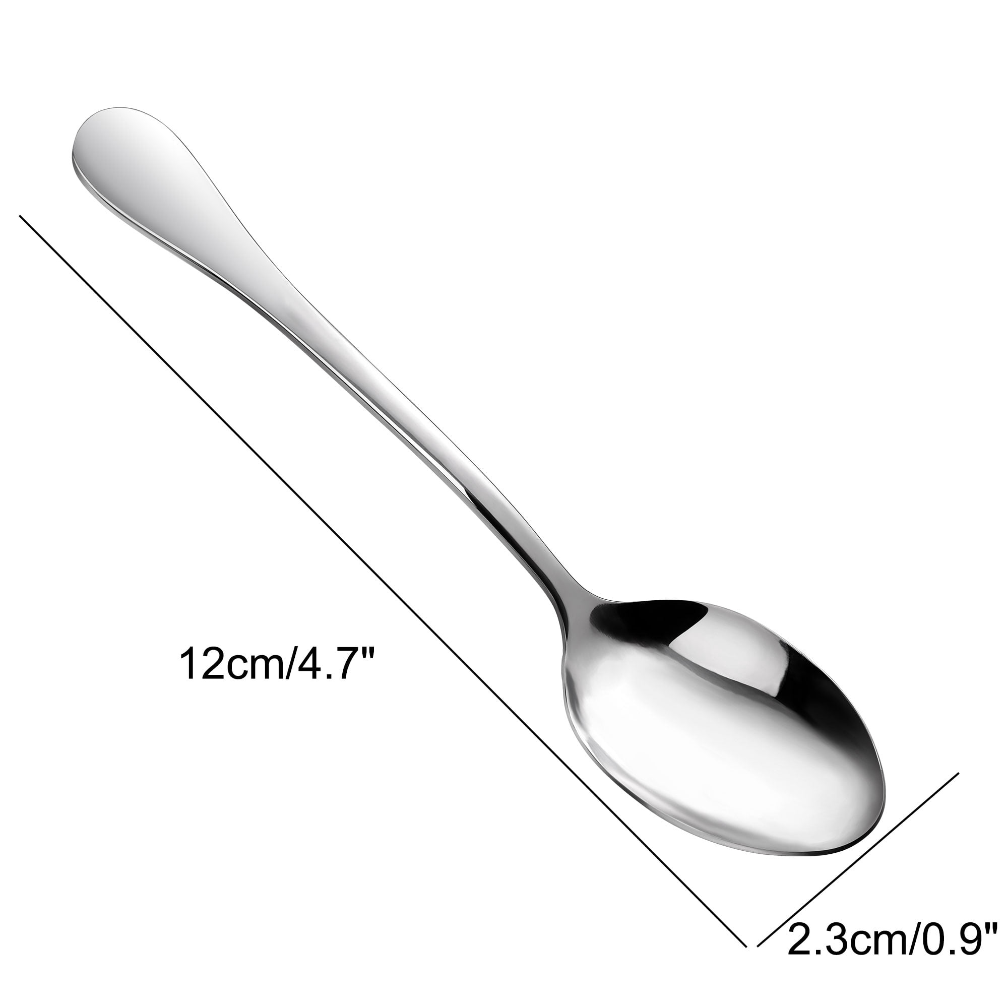Home Kitchen Stainless Steel Coffee Tea Spoon Silver Tone 12cm 8pcs