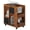 Rustic Brown, variant on Sunshen Narrow Side Table with Storage, Wooden Rolling Nightstand Bedside Table with Wheels, Magazine Racks and Open Shelves, End Table with Drawers for Living Room Bedroom, Black