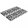 thumbnail image 1 of Octopus Bench Cushion Set of 2, Cartoon Ocean Animals in Various Expressions Sleepy Curious Zigzag Backdrop, Standard Size Foam Pad and Decorative Cover, Black Grey White, by Ambesonne, 1 of 4