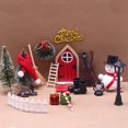 thumbnail image 3 of Adornos navideños para puerta de elfo de madera para casa de muñecas, mini hada, accesorios para escenas en miniatura, 3 of 5