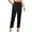 Black, variant on ABATAB Capri Pants for Women Work Business Casual Crop Trousers Mid Waisted Loose Office Slacks Capris with Pockets