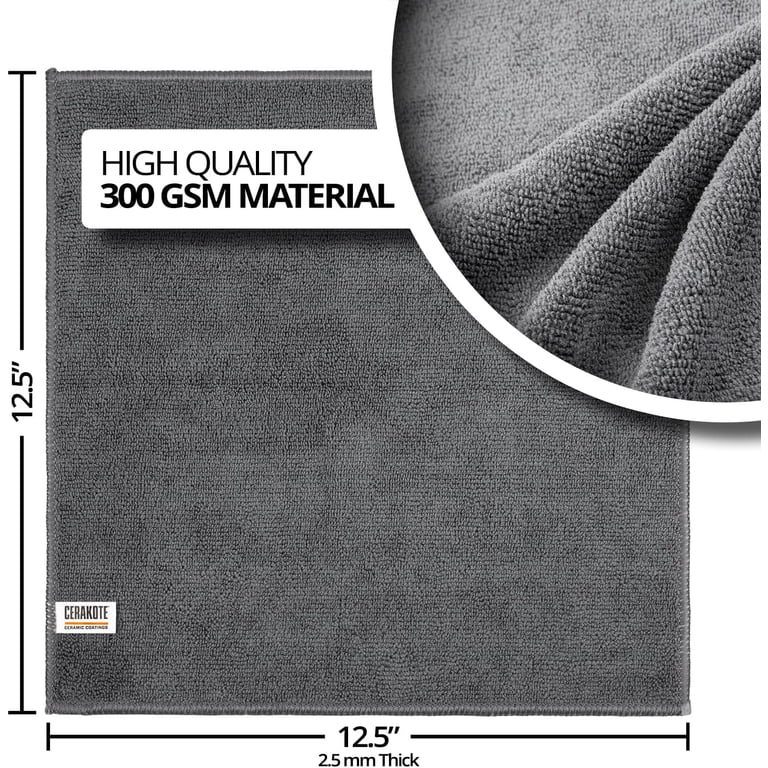 Cerakote Microfiber Cleaning and Application Towels 12 Pack, 300
