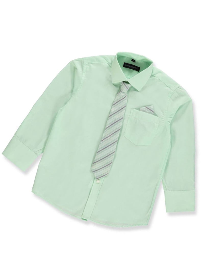 mint green dress shirt with tie Men's Regular Fit Basic Dress Shirt in Mint Green 20½ 35/36 / Mint main image 1
