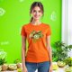 thumbnail image 3 of Playera Blusa De KIWI – Estilo Tropical que Te Llena de Vida Ropa Para Mujer Color Anaranjado Talla Extra Grande Marca Emil SaEs, 3 of 4