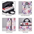 thumbnail image 4 of Naloa Lilies Flowers Print Lightweight DayBackpack Suitable for school, work, shopping, travel, etc., 4 of 5