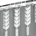 thumbnail image 3 of Grey and White Arrow Feather Pattern Shower Curtain 36"x72" ,Bathroom Decorative Shower Curtains Set with 12 Hooks,Modern Waterproof Washable Shower Curtain, 3 of 6