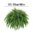 thumbnail image 3 of 1 Pack Artificial Boston Fern Bush UV Resistant Lifelike Artificial Boston Fern 15/18/24/28/38/60/88 Leaves Silk Ferns Hanging Baskets for Garden Porch Window Home Decor, 3 of 8