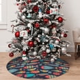 thumbnail image 5 of Sikiie Colorful Fish 30-48 inches {designName} Print Christmas Tree Skirt Snowman Xmas Tree Skirt with Edge Christmas Decorations for Holiday Party48", 5 of 7