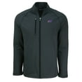 thumbnail image 2 of Men's Cutter & Buck  Heather Black Buffalo Bills Peshastin Eco Fleece Recycled Raglan Tri-Blend Full-Zip Jacket, 2 of 3