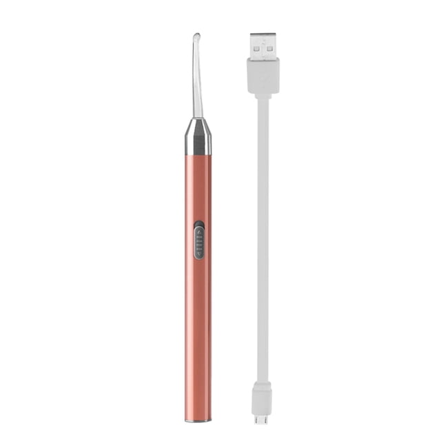 USB Rechargeable Flashlight Earpick Ear Wax Cleaner Baby Earwax Remover Luminous Ear Curette Light Spoon Cleaning Tool For Kids