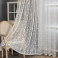thumbnail image 7 of Tyidzon White Sheer Curtains, Light Filtering Semi Sheer Voile Curtains with Design Leaves Embroidered Rod Pocket Window Drapes for Bedroom Living Room, 7 of 7