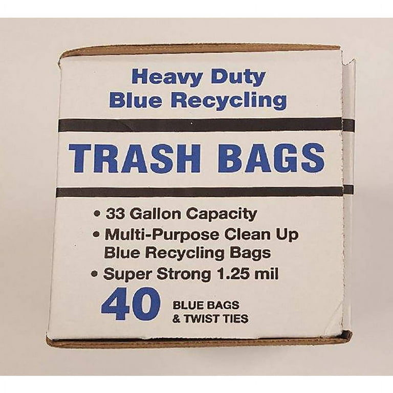 Atwoods 33-Gallon Twist Tie Heavy Duty Recycled Trash Bags, 40 count