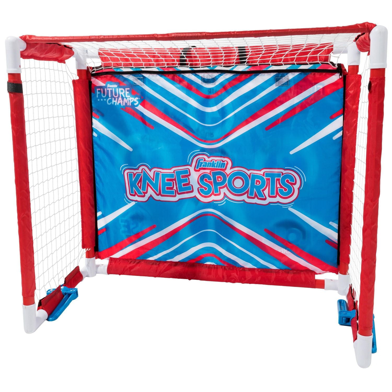 Ensemble de cage de but combo 6-en-1 de Franklin Sports, modèle 60274K2 : Ensemble de jeu combiné sur genou 6-en-1pour enfants — Hockey sur genou, tirs au but, volley-ball sur genou, badminton sur gen