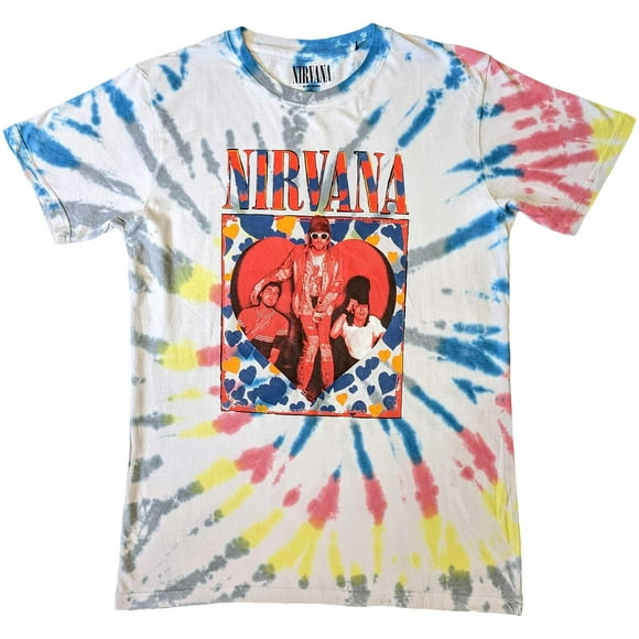 Nirvana  Adult Heart Tie Dye T-Shirt