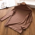 thumbnail image 6 of Acaics Girls' Long-Sleeve Layering T-Shirt: Solid-Color Modal Long-Sleeve Crew Neck Casual High-Neck Top, Ages 1–13, 6 of 7