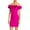 Fuchsia, variant on Aqua Womens Ruffled Above Knee Bodycon Dress