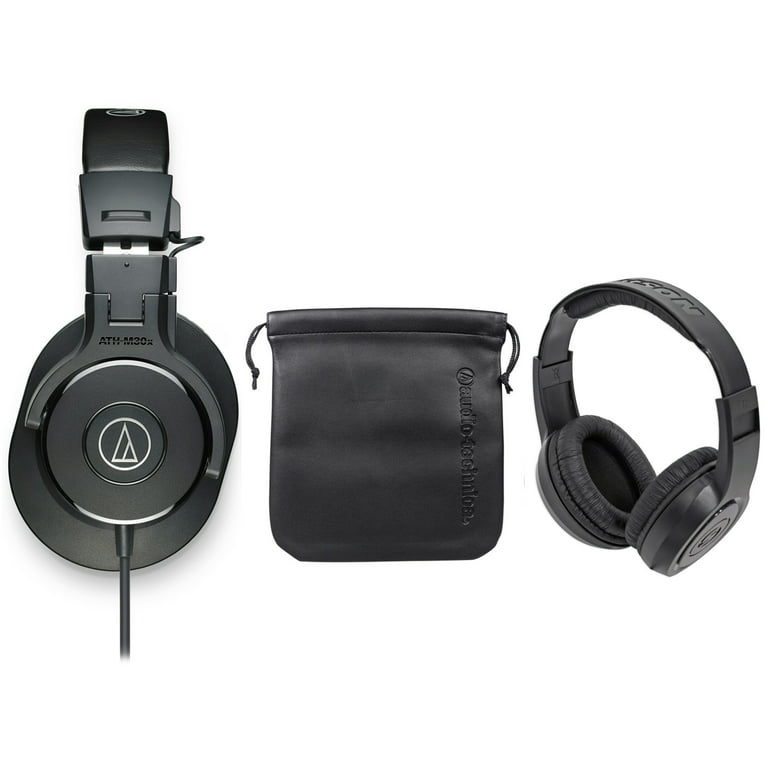 Audio Technica ATH-M30X Studio Monitor Collapsible Headphone+Headphones 