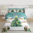 thumbnail image 2 of Manfei Green Dot Xmas Tree Full Size Comforter Sets for Teen, Winter Snowflake Bedding Comforter Set, Merry Christmas Reversible Bedding Sets, Ultra Soft Home Decor, 3pcs, 2 of 8