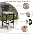 thumbnail image 4 of Gymax 4 PCS Outdoor Bar Stools 27’’ Counter Height Barstools w/ Removable Cushions, 4 of 8
