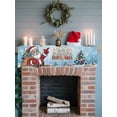 thumbnail image 6 of Christmas Santa Claus Mantel Scarf Fireplace Decorations for Living Room, Sky Blue Winter Snowflakes Xmas Tree Fireplace Mantel Scarf Cover Runner for Halloween/Thanksgiving/Christmas Decor 70"x17", 6 of 6