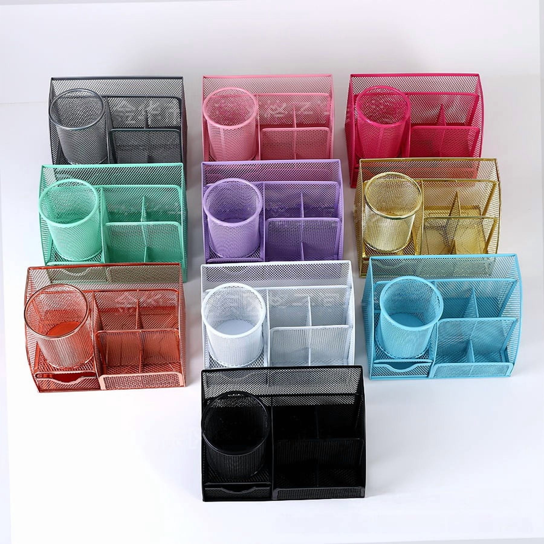 Iron seven-panel pen holder set multi-functional desk storage box,Desk Organizers and Accessories