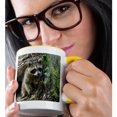 thumbnail image 2 of 3drose, North American Raccoon, in Hollow Log, Montana., 11oz Two-tone Yellow Mug, 2 of 6