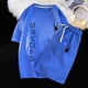 thumbnail image 5 of Traje de marca de verano para hombre, conjunto deportivo informal de lujo a la moda, cuello redondo, pantalones cortos sueltos de manga corta, conjunto de chándal de dos piezas con diseño de gofre, 5 of 5