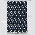 thumbnail image 6 of MONOJOY Black Shower Curtain Geometric Triangle Modern Theme Fabric Bathroom Decor Sets with Hooks Washable 72 x 72 inches, 6 of 6
