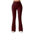 thumbnail image 3 of CAIXIA Yoga Leggings for Women Plus Size Bootcut Dance Pants Casual Wide Leg Yoga Pants Wide Leg Leggings for Workout Running Athletic Activewear, 3 of 7