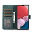 thumbnail image 7 of Nalacover Slim Wallet Case for Samsung Galaxy A13 4G, for Women Men, Embossed Pattern PU Leather Shockproof Magnetic Clasp Credit Card Slots Flip Kickstand Phone Case+Wrist Strap,Green, 7 of 7