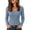 #03Blue, variant on Fitted Pullover Knit Sweaters for Women V Neck Long Sleeve Ribbed Top Slim Fit Soft Knitwear for Dating Work Occasions Blue L