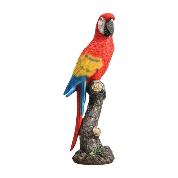 CoudarTitie Resin Parrot Statue Sculpture Farmhouse Modern Outdoor Collectible Lawn Ornament