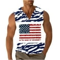 thumbnail image 3 of birthday gifts! BiZtdJrK Tank Tops Men Summer Sleeveless Button V Neck Henley Shirts Fashion USA Flag Graphic Tees Gym Workout Tanks White L, 3 of 6