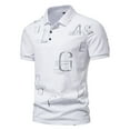 thumbnail image 2 of BOBOGOJP Polos de Mode pour Hommes Performance Extérieure Polos Tactiques Manches Courtes Évacuant l'Humidité (Blanc,m), 2 of 5