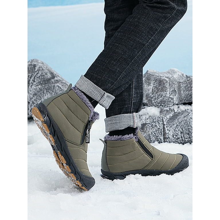 Daeful Men's Women's Winter Fishing Boots Waterproof Deck Boots