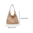 thumbnail image 3 of MUSOIE Tote Bags for Women Lightweight Work Bags Suede Slouchy Bag Hobo Handbag Office Tote Handbag, 3 of 7
