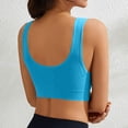 thumbnail image 4 of Qwertyu Wirefree Bras for Women Full Coverage No Underwire Everyday Bras Comfortable Wireless Jelly Bras Sky Blue M, 4 of 4