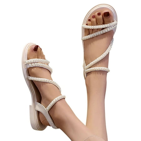 

MIASHUI shoes for women Women s Flat Sandals Fashion Casual Fringe Summer Platform Closed Sandals With Buckle Elegant Pumps Low Top Breathable Casual Shoes Lace Up Summer Shoes Single Shoes