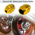 thumbnail image 2 of 16mm Motorcycle Slider Frame Aluminum Alloy Wheel Fairing Protection Crash Pad Protector Guard 53mm 63mm Gold Tone 2 Pcs, 2 of 7