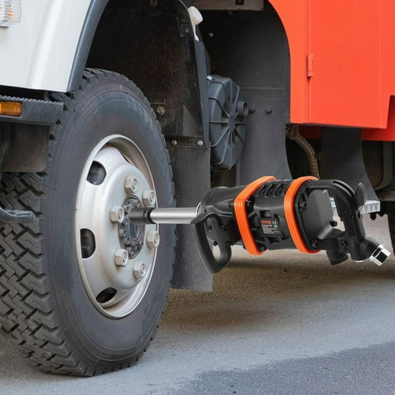 1 Inch High Torque Air Impact Wrench, 5175 ft-lbs Max Power, 8 Inch Extended Anvil for Semi-Truck & Industrial Machinery