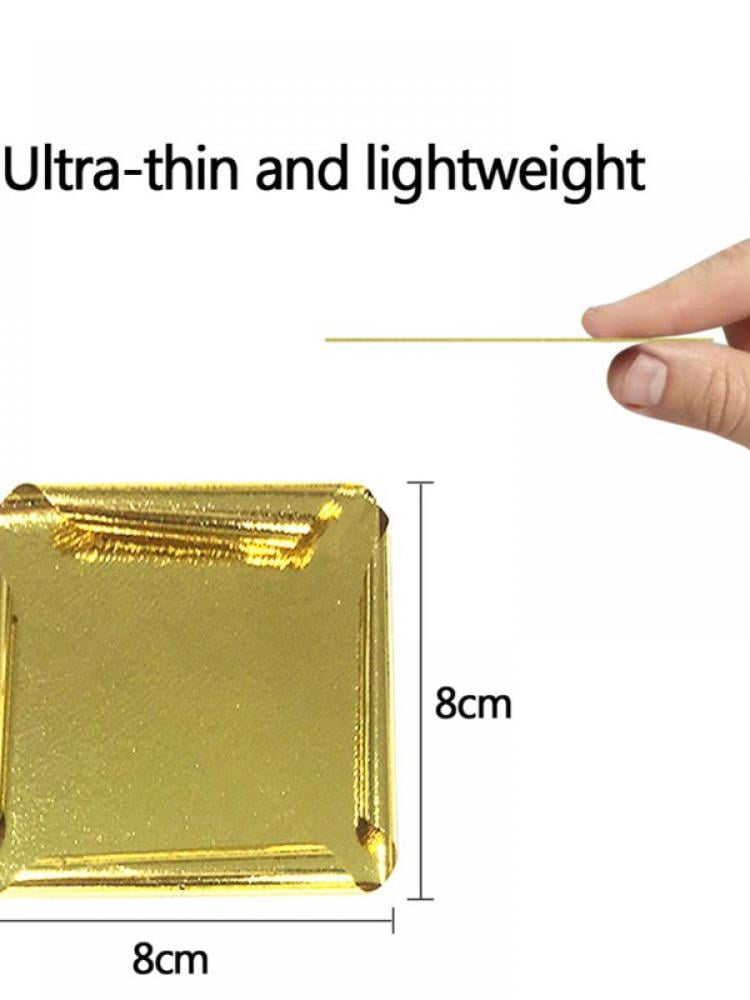 Shengshi Edible 24K Gold Leaf Sheets 10 Pcs 8 X 8 Cm Pure Genuine Facial Edible Gold Leaf For