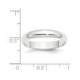 thumbnail image 3 of Platinum 4mm Half Round Featherweight Wedding Band Size 7.5, 3 of 5