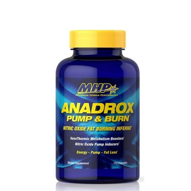Pre entrenamiento Mhp Anadrox Pump & Burn 112 Cápsulas Mhp Anadrox Pump & Burn