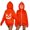 Orange, variant on Sharp Fangs Zip Up Coat, Lightweight Pumpkin Face Full Zip Hooded Jacket, 3D Pumpkin Stem Oversized Halloween Sweatshirt, Sharp Fangs Evil Eye Spooky Face Holiday Loungewear, Black M