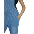thumbnail image 3 of TheFound Women Simple Style Suspender Trousers Overalls with Pockets, 3 of 9