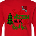 thumbnail image 4 of Inktastic Santa is Promoting Me to Big Brother Green Plaid Tree Long Sleeve Youth T-Shirt, 4 of 5