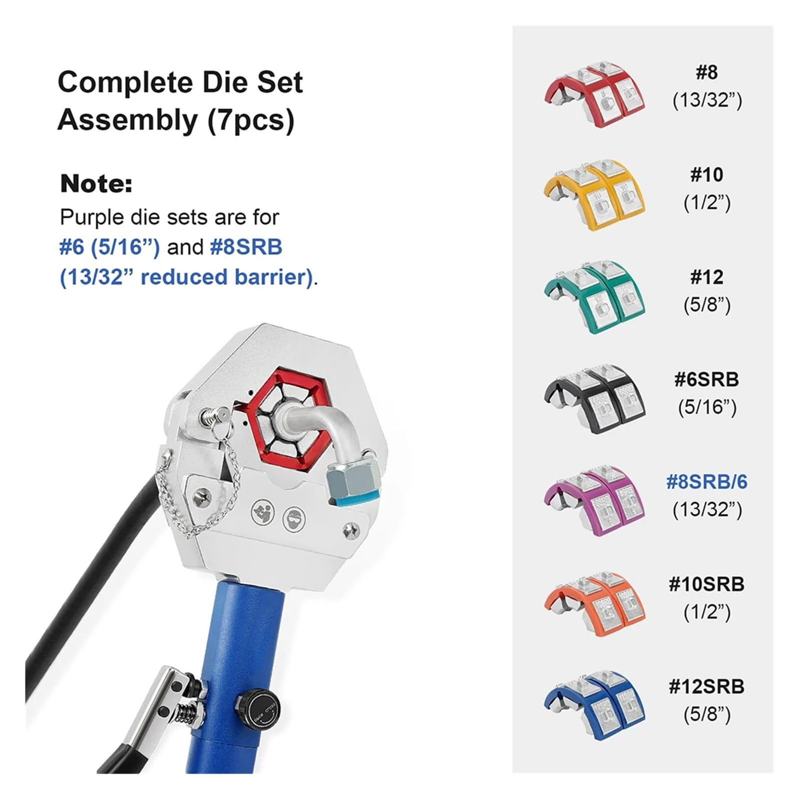 Hydraulic Hose Crimper AC Crimping Tool Machine 71500 Handheld Hydraulic Hose Crimping Tool
