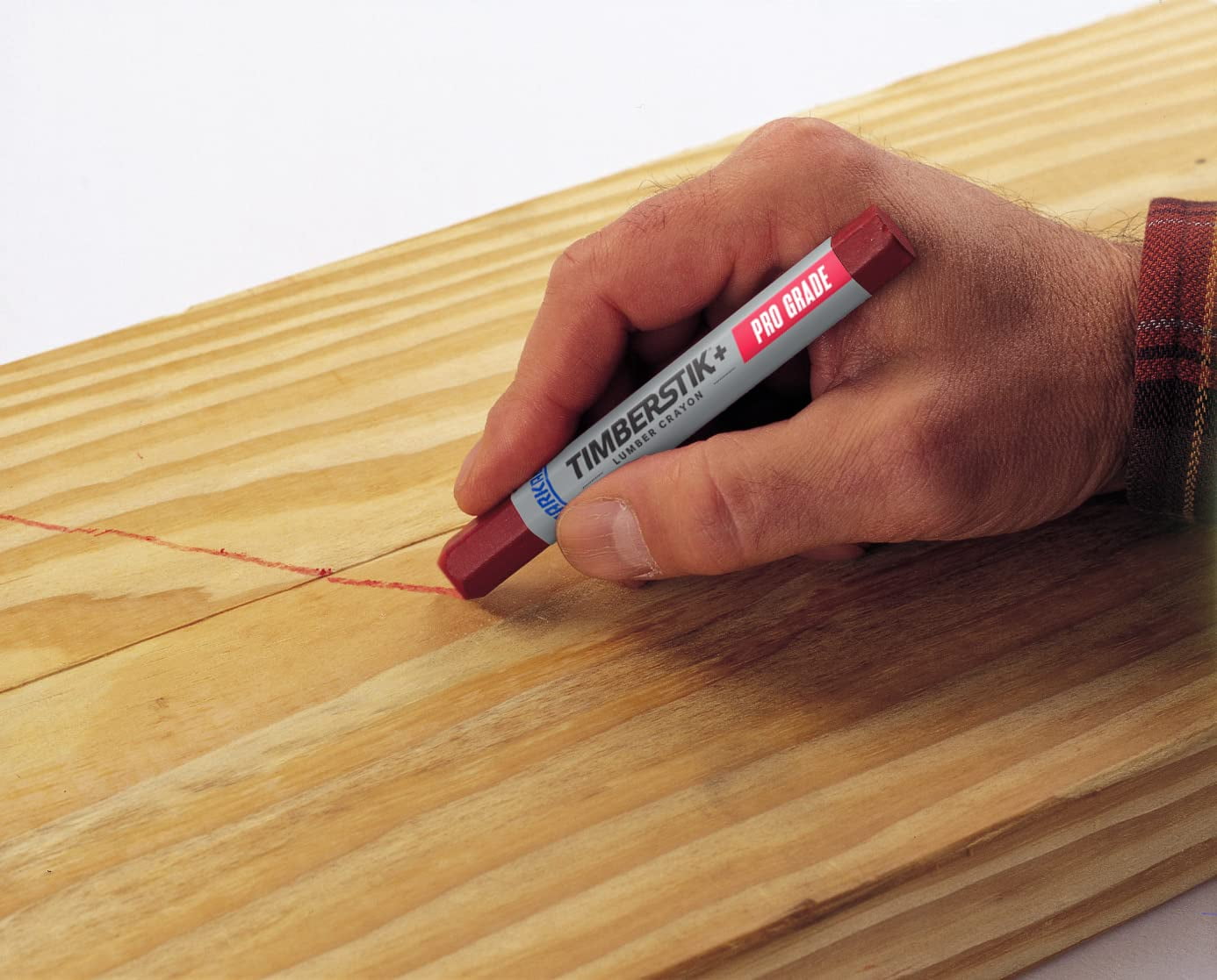 Markal 80382 - Timberstik + Pro Grade Lumber Crayon Works on Wet, Dry, Hot and Frozen Surfaces -Ideal for Hot and Cold climates, 1/2" Hex, 4-5/8" Length, Red (Pack of 12) CA1
